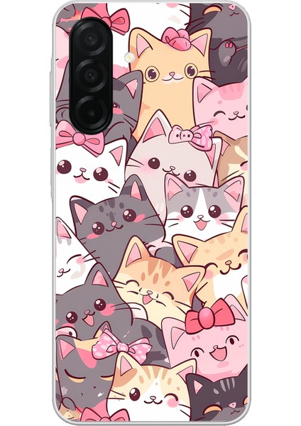 Samsung Galaxy A26 Uyumlu Sevimli Kediler Baskılı Silikon Kılıf