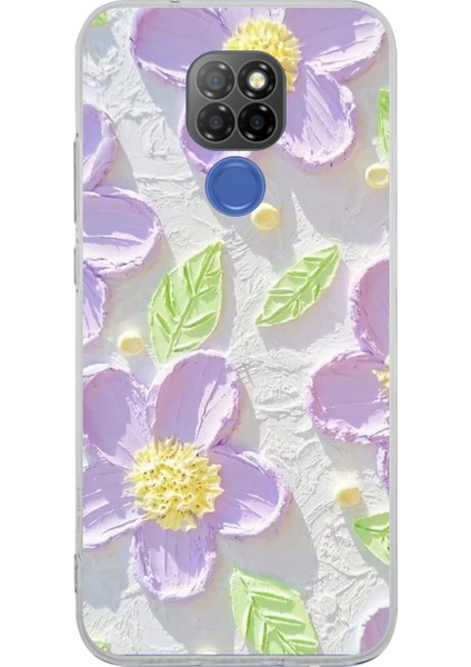 General Mobile Gm 20 Uyumlu Mor Papatyalar Sulu Boya Baskılı Silikon Kılıf