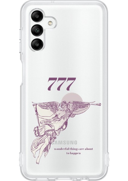 Samsung Galaxy A04S Uyumlu 777 Melek Tasarımlı Baskılı Silikon Kılıf