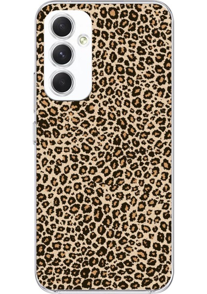 Samsung Galaxy A54 Uyumlu Leopar Tasarımlı Baskılı Silikon Kılıf