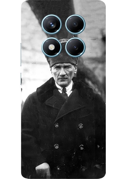 Redmi Note 14 Pro 4g Uyumlu Mustafa Kemal Atatürk Portre Baskılı Silikon Kılıf