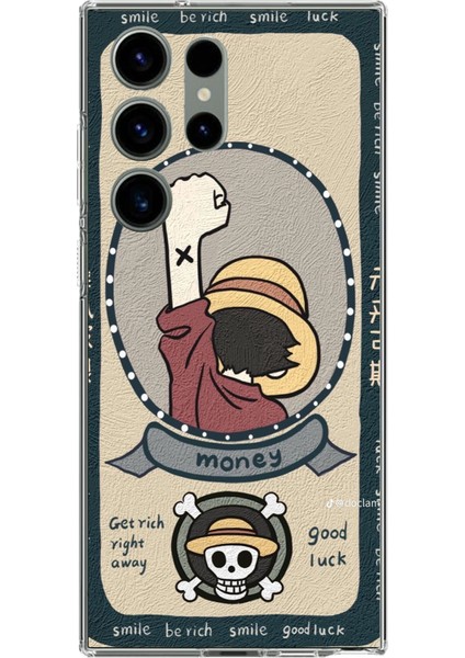 Samsung Galaxy S23 Ultra Uyumlu One Piece Dolar Baskılı Silikon Kılıf