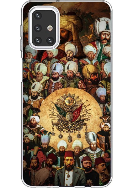 Samsung Galaxy M31S Uyumlu Osmanlı Padişahları Baskılı Silikon Kılıf