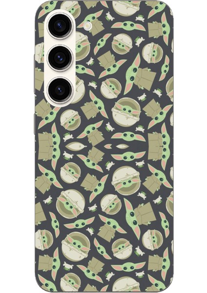 Samsung Galaxy S23 Uyumlu Minik Yodalar Duvar Kağıdı Baskılı Silikon Kılıf