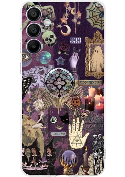 Samsung Galaxy A16 Uyumlu Hallowen Cadılar Astroloji Baskılı Silikon Kılıf