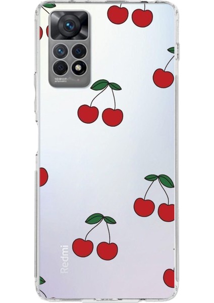 Redmi Note 12 Pro 4g Uyumlu Kirazlar Tasarımlı Baskılı Silikon Kılıf