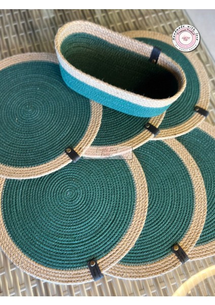 7 Prç Amerikan Servis Seti Supla Hediyelik Hasır Jüt Tress Yemek Masası Davet fırsatları