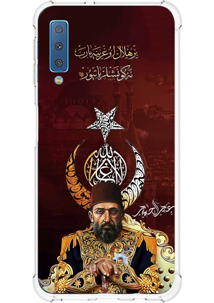 Samsung Galaxy A7 2018 Uyumlu Abdülhamid Han Baskılı Silikon Kılıf