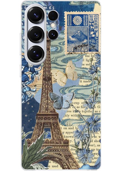 Samsung Galaxy S25 Ultra Uyumlu Paris ve Eyfel Kulesi Baskılı Silikon Kılıf