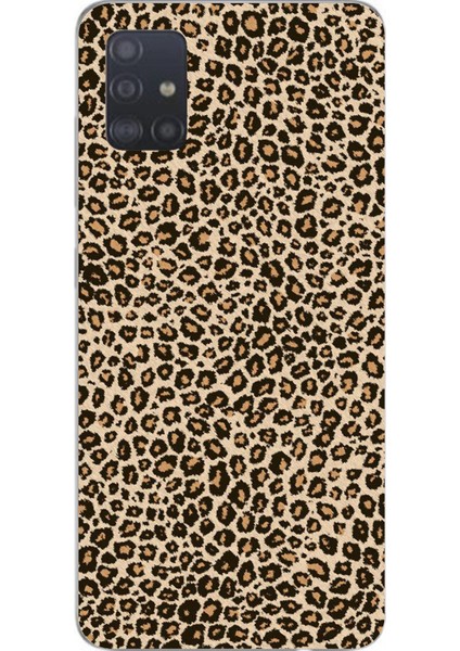Samsung Galaxy A51 Uyumlu Leopar Tasarımlı Baskılı Silikon Kılıf