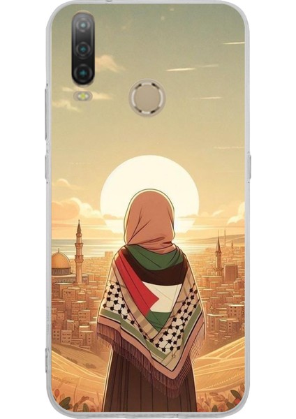 General Mobile Gm 10 Uyumlu Filistine Özgürlük Kız Baskılı Silikon Kılıf