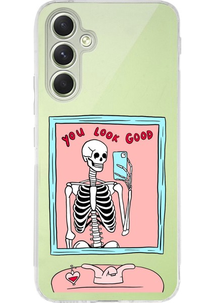 Samsung Galaxy A15 Uyumlu You Look Good Iskelet Tasarımlı Baskılı Silikon Kılıf