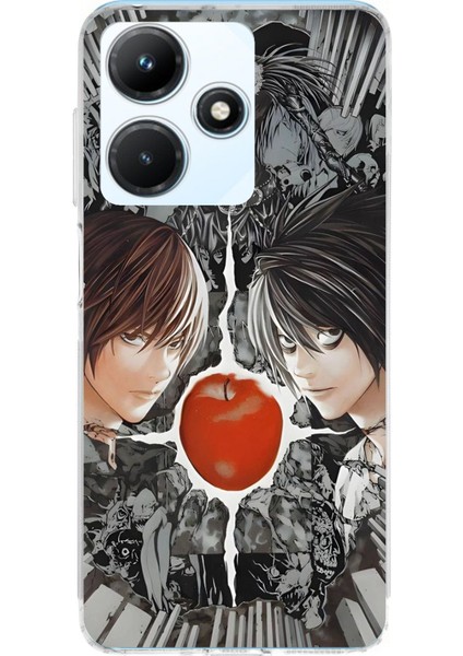 Infinix Hot 30I Uyumlu Death Note Kapak Tasarımlı Baskılı Silikon Kılıf