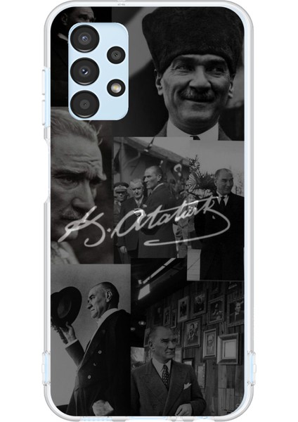 Samsung Galaxy A13 Uyumlu Kemal Atatürk Imza Baskılı Silikon Kılıf