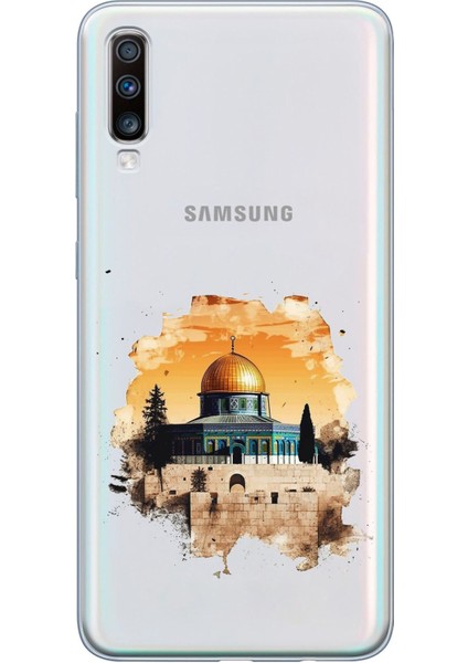 Samsung Galaxy A30S - A50 Uyumlu Mescid-I Aksa Tasarımlı Baskılı Silikon Kılıf