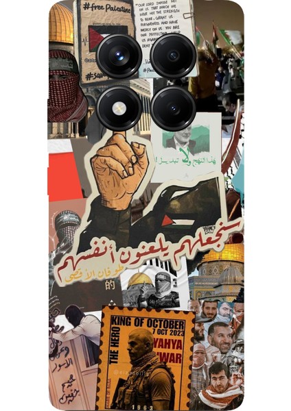 Redmi Note 14 Pro 5g Uyumlu Filistin Özgürlük Baskılı Silikon Kılıf
