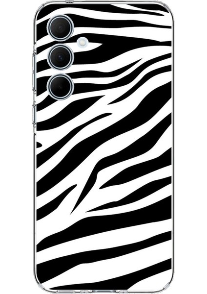 Samsung Galaxy A35 Uyumlu Zebra Tasarımlı Baskılı Silikon Kılıf