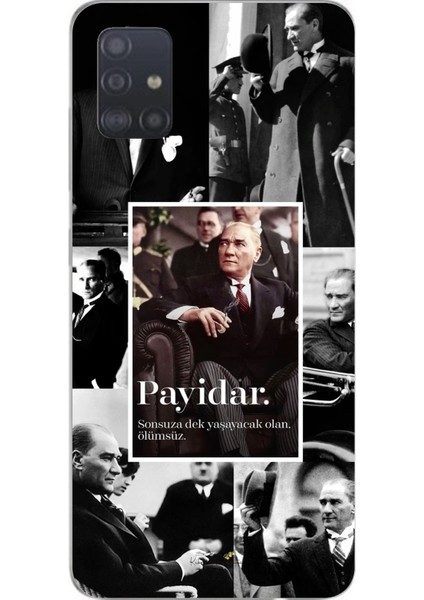 Samsung Galaxy A51 Uyumlu Atatürk Payidar Baskılı Silikon Kılıf
