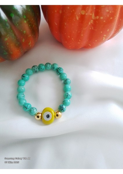 Cam Boncuklu Lastikli Bileklik