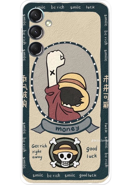 Samsung Galaxy A24 Uyumlu One Piece Dolar Baskılı Silikon Kılıf