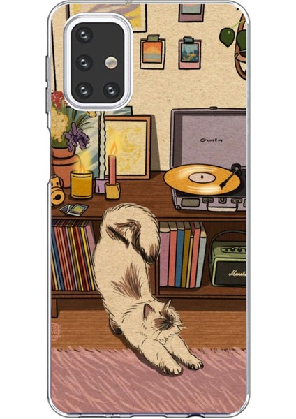 Samsung Galaxy M31S Uyumlu Nostaljik Köpek Tasarımlı Baskılı Silikon Kılıf