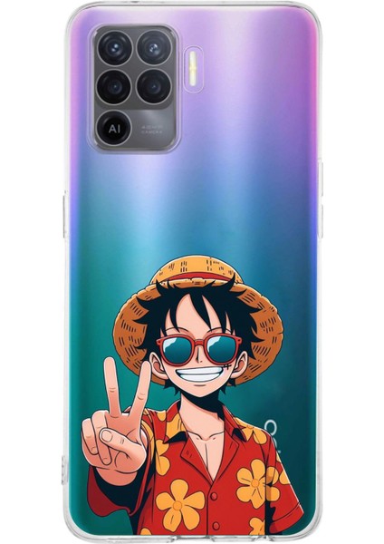 Oppo Reno 5 Lite Uyumlu Monkey D. Luffy Tasarımlı Baskılı Silikon Kılıf