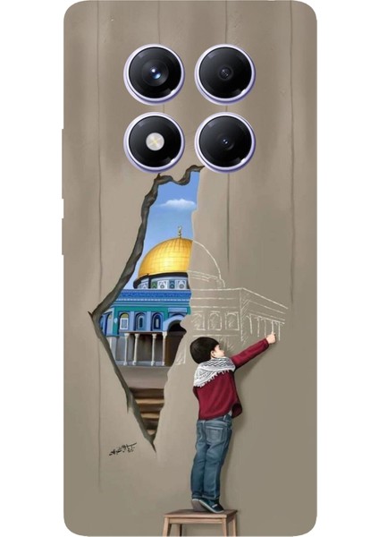 Redmi Note 14 Pro Plus 5g Uyumlu Mescid-I Aksa Duvar Baskılı Silikon Kılıf