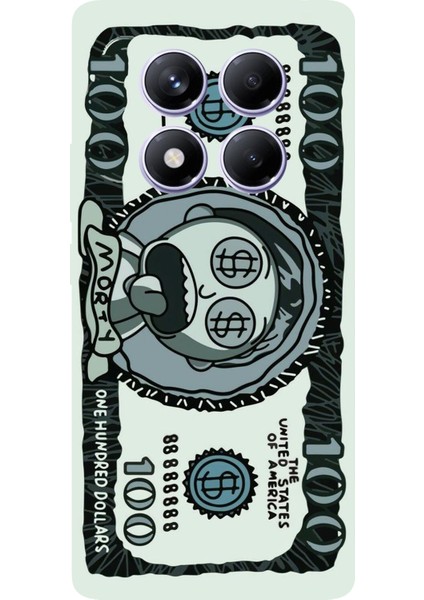 Redmi Note 14 Pro Plus 5g Uyumlu Morty Dolar Baskılı Silikon Kılıf