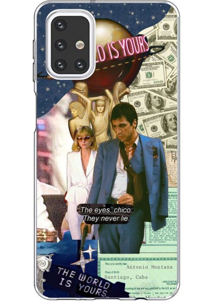 Samsung Galaxy M31S Uyumlu Elvira Hancock & Tony Montana Tasarımlı Baskılı Silikon Kılıf