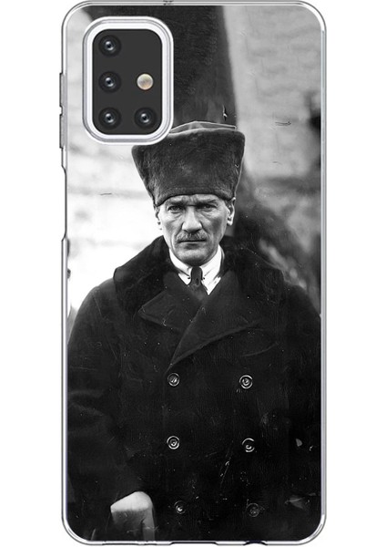 Samsung Galaxy M31S Uyumlu Mustafa Kemal Atatürk Portre Baskılı Silikon Kılıf