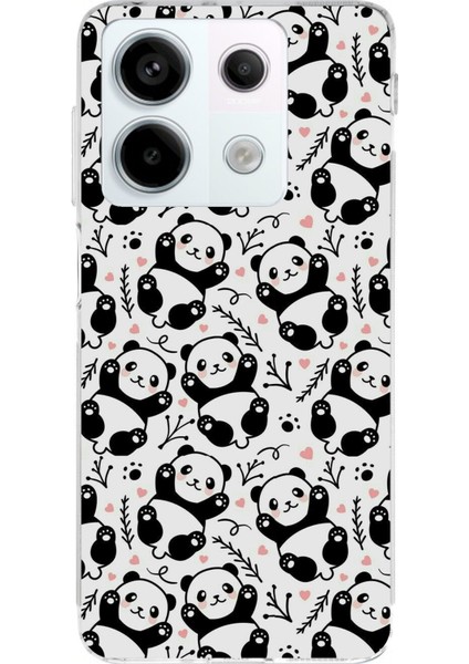 Redmi Note 13 Pro 5g Uyumlu Minik Pandalar Baskılı Silikon Kılıf