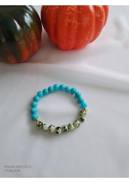 Cam Boncuklu Lastikli Bileklik