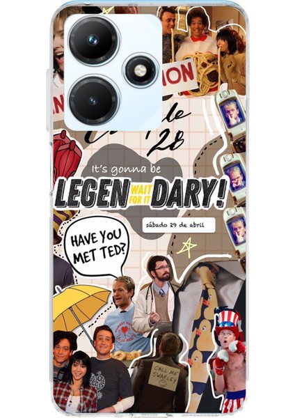 Infinix Hot 30I Uyumlu Retro Gazete How I Met Your Mother Tasarımlı Baskılı Silikon Kılıf