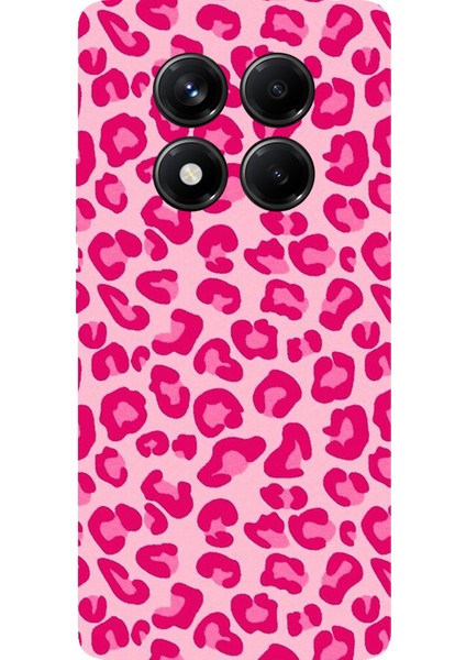 Redmi Note 14 Pro 5g Uyumlu Pembe Leopar Tasarımlı Baskılı Silikon Kılıf