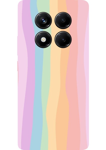 Redmi Note 14 Pro 5g Uyumlu Gökkuşağı Rengarenk Baskılı Silikon Kılıf