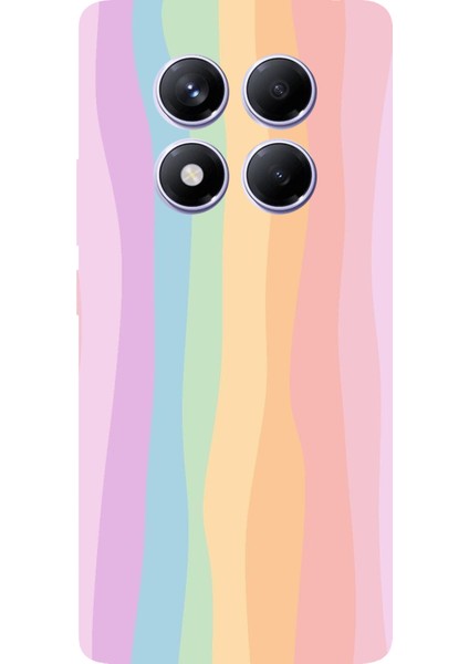 Redmi Note 14 Pro Plus 5g Uyumlu Gökkuşağı Rengarenk Baskılı Silikon Kılıf