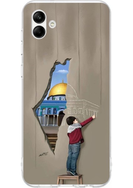 Samsung Galaxy A06 Uyumlu Mescid-I Aksa Duvar Baskılı Silikon Kılıf