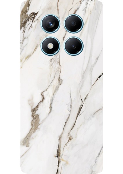 Redmi Note 14 Pro 4g Uyumlu Beyaz Mermer Baskılı Silikon Kılıf
