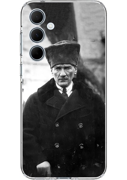 Samsung Galaxy A35 Uyumlu Mustafa Kemal Atatürk Portre Baskılı Silikon Kılıf