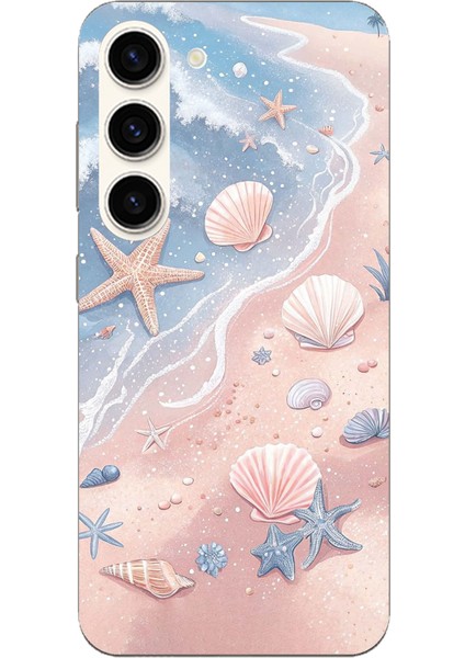 Samsung Galaxy S23 Uyumlu Sahil Deniz Kabuğu Baskılı Silikon Kılıf