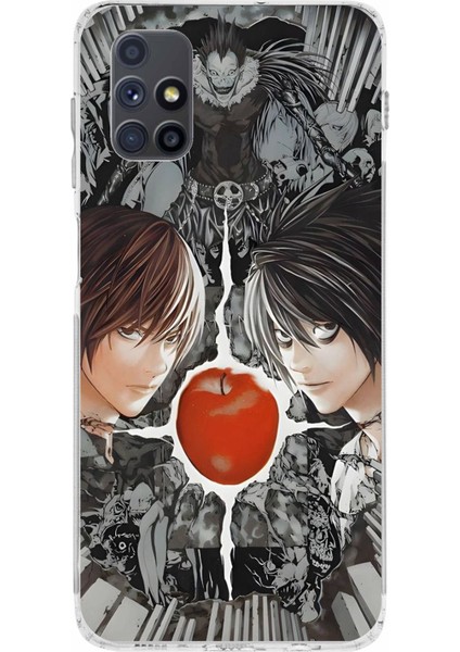 Samsung Galaxy M51 Uyumlu Death Note Kapak Tasarımlı Baskılı Silikon Kılıf