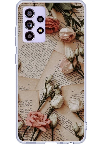 Samsung Galaxy A52 - A52S Uyumlu Retro Gazete Güller Tasarımlı Baskılı Silikon Kılıf