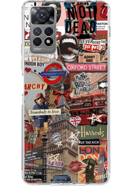 Redmi Note 12 Pro 4g Uyumlu Londra Baskılı Silikon Kılıf