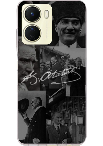 Vivo Y16 Uyumlu Kemal Atatürk Imza Baskılı Silikon Kılıf