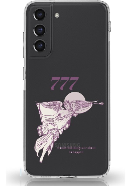 Samsung Galaxy S21 Fe Uyumlu 777 Melek Tasarımlı Baskılı Silikon Kılıf