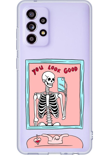 Samsung Galaxy A52 - A52S Uyumlu You Look Good Iskelet Tasarımlı Baskılı Silikon Kılıf