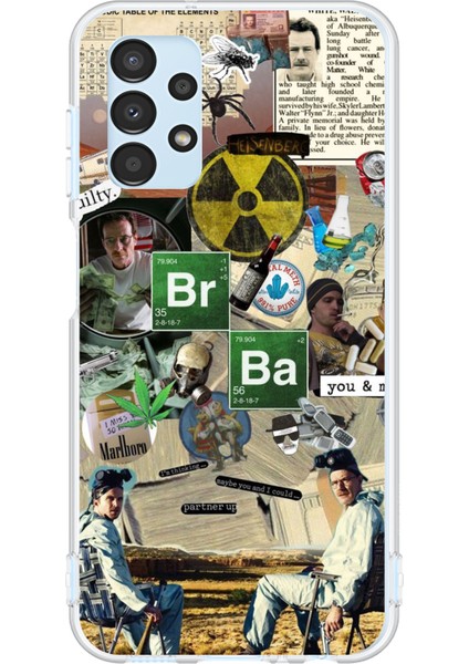 Samsung Galaxy A13 Uyumlu Breaking Bad Kolaj Baskılı Silikon Kılıf