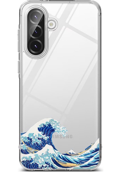 Samsung Galaxy A56 Uyumlu Kanagawa Oki Nami Ura Dalgası Tasarımlı Baskılı Silikon Kılıf