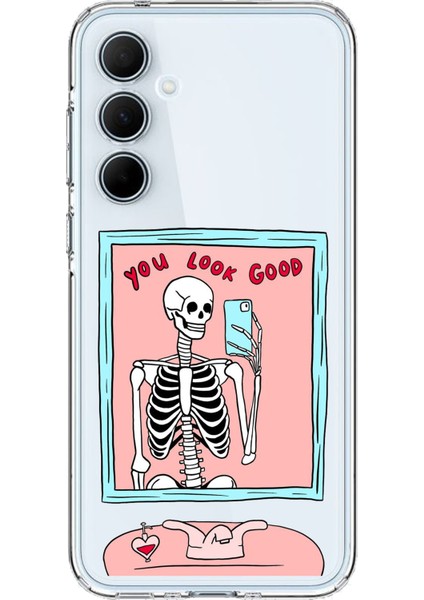 Samsung Galaxy A35 Uyumlu You Look Good Iskelet Tasarımlı Baskılı Silikon Kılıf