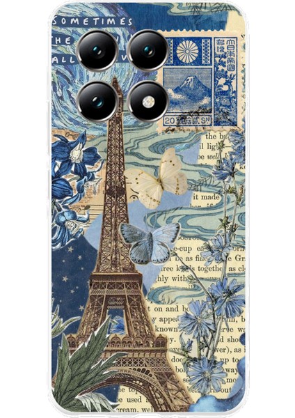 Xiaomi Mi 14T Pro Uyumlu Paris ve Eyfel Kulesi Baskılı Silikon Kılıf